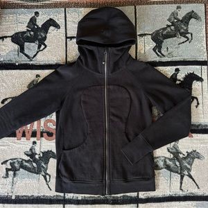 Lululemon scuba hoodie full zip black size 10